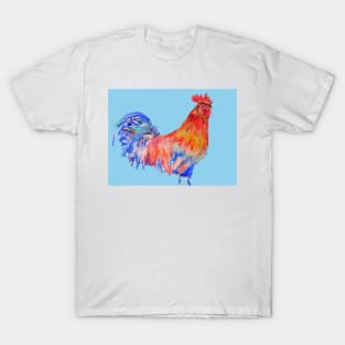 Rooster Chicken Watercolor Painting T-Shirt